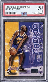 1996-97 SkyBox Premium #203 Kobe Bryant Rookie Card - PSA MINT 9